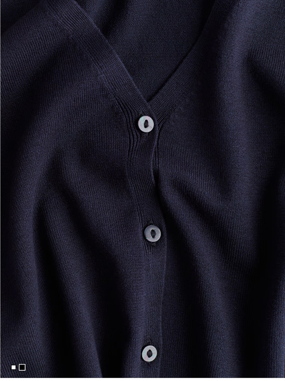 H&M Navy Button-Front Fine Knit Vest - BNWT - Picture 2 of 4